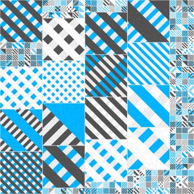 Soyut Geometrik Desen üretken hesaplama sanatı çizimi