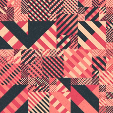 Soyut Geometrik Desen üretken hesaplama sanatı çizimi