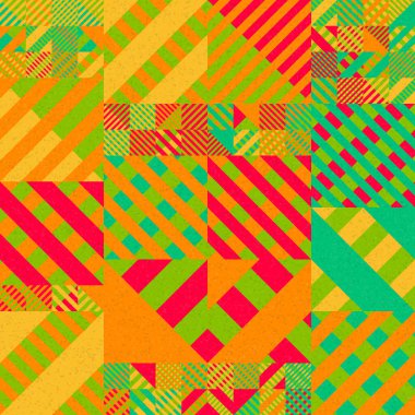 Soyut Geometrik Desen üretken hesaplama sanatı çizimi