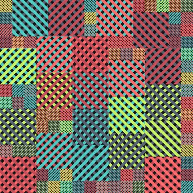 Soyut Geometrik Desen üretken hesaplama sanatı çizimi