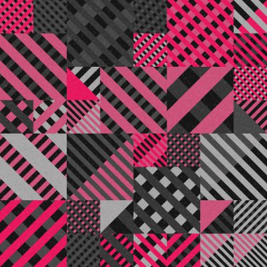 Soyut Geometrik Desen üretken hesaplama sanatı çizimi