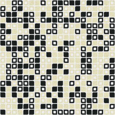 Soyut renk geometrik mozaik desen üretken hesaplama sanatı çizimi, fayans rengi parçalarının taklidi