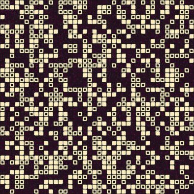 Soyut renk geometrik mozaik desen, üretken hesaplama sanatı illüstrasyonu, fayans rengi parçalarının taklidi