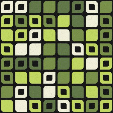 Soyut renk geometrik mozaik desen üretken hesaplama sanatı çizimi, fayans rengi parçalarının taklidi