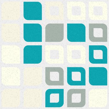 Soyut renk geometrik mozaik desen, üretken hesaplama sanatı illüstrasyonu, fayans rengi parçalarının taklidi