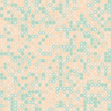 Soyut renk geometrik mozaik desen üretken hesaplama sanatı çizimi, fayans rengi parçalarının taklidi