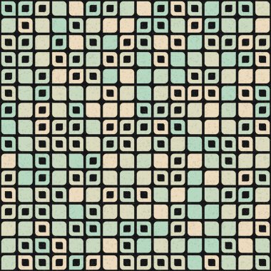 Soyut renk geometrik mozaik desen üretken hesaplama sanatı çizimi, fayans rengi parçalarının taklidi