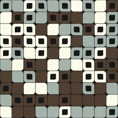 Soyut renk geometrik mozaik desen üretken hesaplama sanatı çizimi, fayans rengi parçalarının taklidi