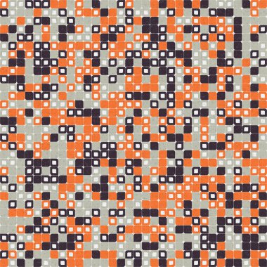 Soyut renk geometrik mozaik desen, üretken hesaplama sanatı illüstrasyonu, fayans rengi parçalarının taklidi