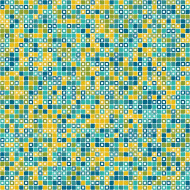 Soyut renk geometrik mozaik desen üretken hesaplama sanatı çizimi, fayans rengi parçalarının taklidi