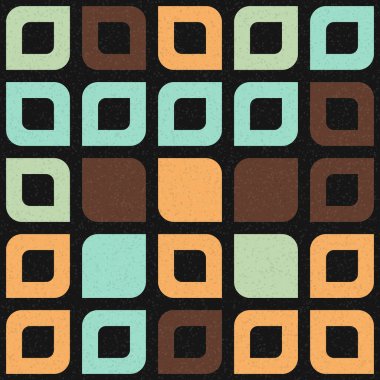 Soyut renk geometrik mozaik desen üretken hesaplama sanatı çizimi, fayans rengi parçalarının taklidi