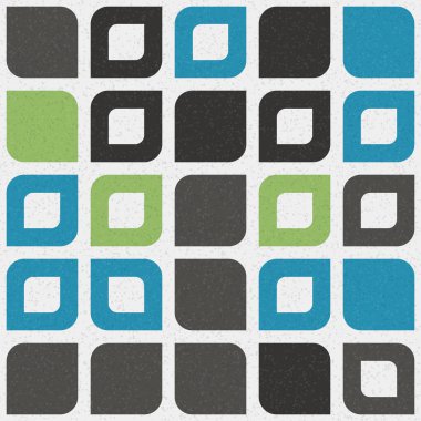 Soyut renk geometrik mozaik desen üretken hesaplama sanatı çizimi, fayans rengi parçalarının taklidi