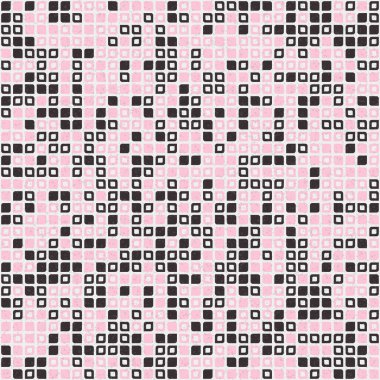 Soyut renk geometrik mozaik desen, üretken hesaplama sanatı illüstrasyonu, fayans rengi parçalarının taklidi