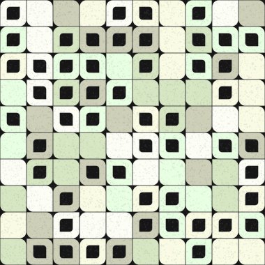 Soyut renk geometrik mozaik desen üretken hesaplama sanatı çizimi, fayans rengi parçalarının taklidi