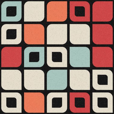 Soyut renk geometrik mozaik desen üretken hesaplama sanatı çizimi, fayans rengi parçalarının taklidi