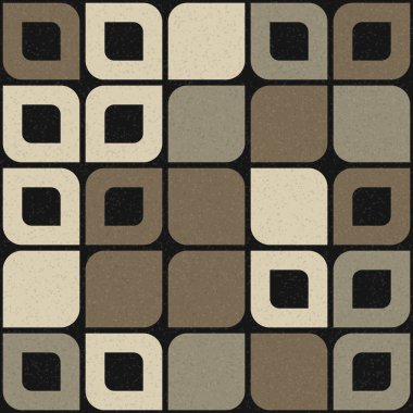 Soyut renk geometrik mozaik desen, üretken hesaplama sanatı illüstrasyonu, fayans rengi parçalarının taklidi