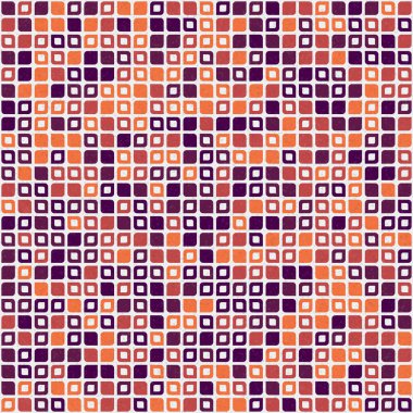 Soyut renk geometrik mozaik desen üretken hesaplama sanatı çizimi, fayans rengi parçalarının taklidi