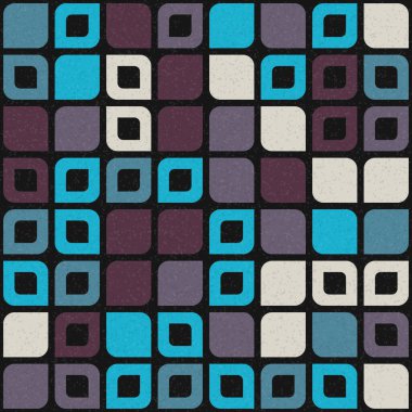 Soyut renk geometrik mozaik desen, üretken hesaplama sanatı illüstrasyonu, fayans rengi parçalarının taklidi