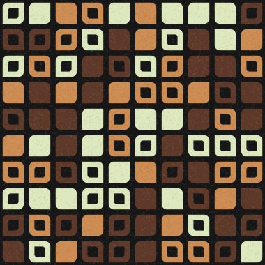 Soyut renk geometrik mozaik desen üretken hesaplama sanatı çizimi, fayans rengi parçalarının taklidi