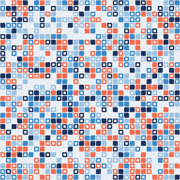 Абстрактная цветовая геометрическая мозаика, генеративная иллюстрация вычислительного искусства, имитация цветных частей плитки