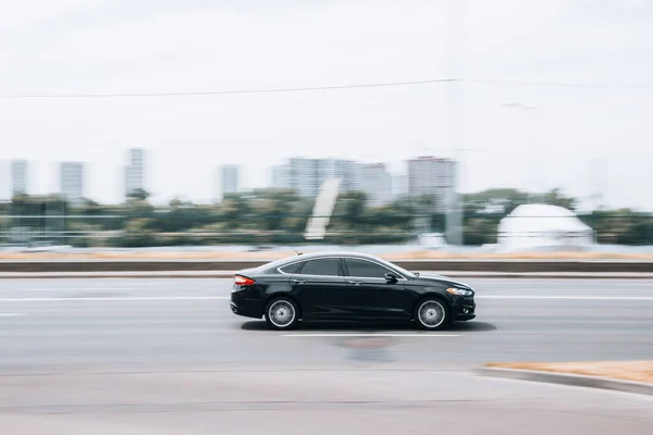 Ukraine Kyiv June 2021 Black Ford Fusion North America Car — Stock Photo, Image