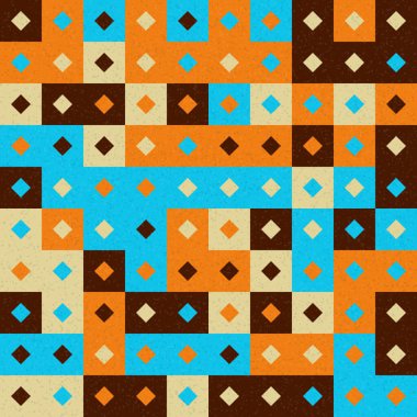 Soyut Geometrik Desen üretken hesaplama sanatı çizimi