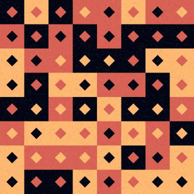 Soyut Geometrik Desen üretken hesaplama sanatı çizimi