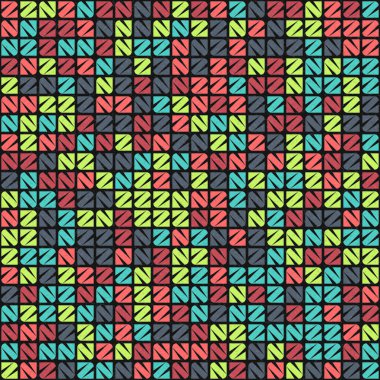 Soyut Geometrik Desen üretken hesaplama sanatı çizimi