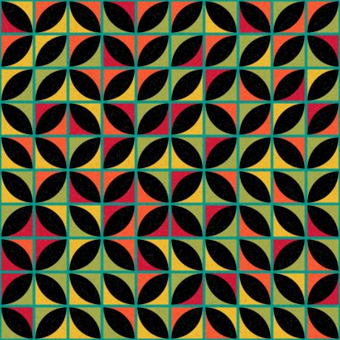 Soyut Geometrik Desen üretken hesaplama sanatı çizimi