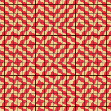 Soyut Geometrik Desen üretken hesaplama sanatı çizimi