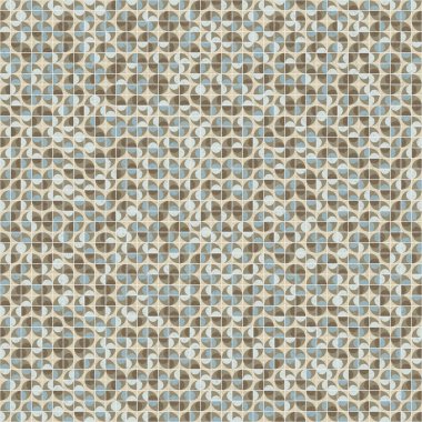 Soyut renk geometrik mozaik desen üretici hesaplama sanatı illüstrasyonu, fayans renk parçalarının taklit edilmesi