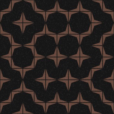 Soyut renk geometrik mozaik desen üretici hesaplama sanatı illüstrasyonu, fayans renk parçalarının taklit edilmesi