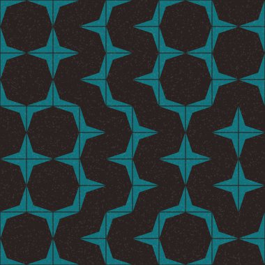 Soyut renk geometrik mozaik desen üretici hesaplama sanatı illüstrasyonu, fayans renk parçalarının taklit edilmesi