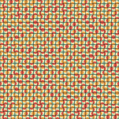 Soyut Geometrik Desen üretken hesaplama sanatı çizimi