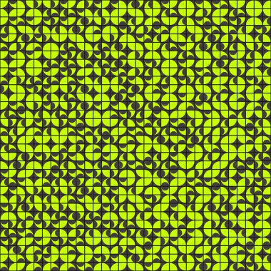 Soyut renk geometrik mozaik desen üretici hesaplama sanatı illüstrasyonu, fayans renk parçalarının taklit edilmesi