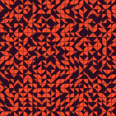 Soyut Geometrik Desen, üretken hesaplama sanatı çizimi 