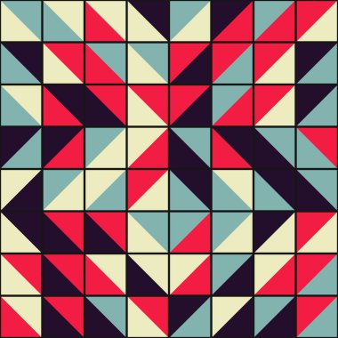 Soyut Geometrik Desen, üretken hesaplama sanatı çizimi 