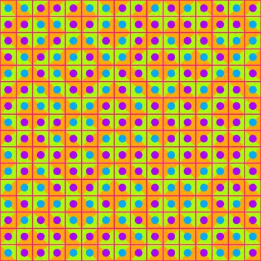 Soyut renk geometrik mozaik desen üretici hesaplama sanatı illüstrasyonu, fayans renk parçalarının taklit edilmesi