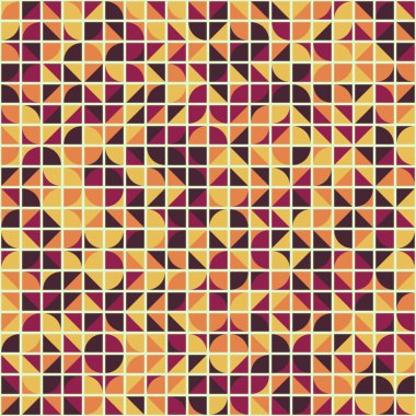 Soyut Geometrik Desen, üretken hesaplama sanatı çizimi 