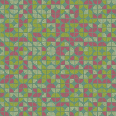 Soyut renk geometrik mozaik desen üretici hesaplama sanatı illüstrasyonu, fayans renk parçalarının taklit edilmesi