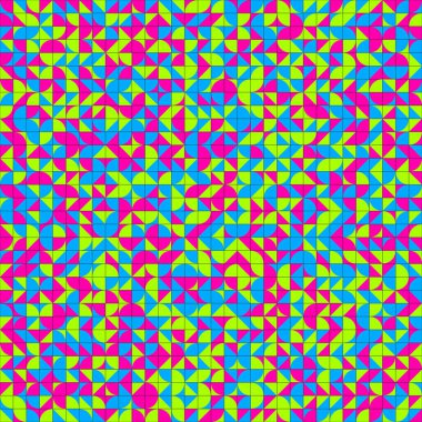 Soyut Geometrik Desen üretken hesaplama sanatı çizimi