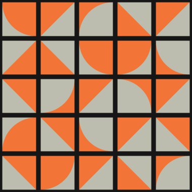 Soyut Geometrik Desen üretken hesaplama sanatı çizimi