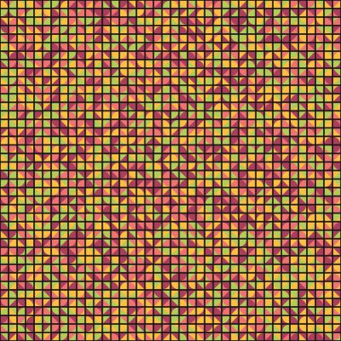 Soyut Geometrik Desen üretken hesaplama sanatı çizimi