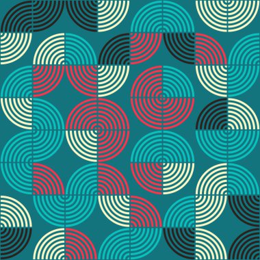 Soyut Geometrik Desen üretken hesaplama sanatı çizimi