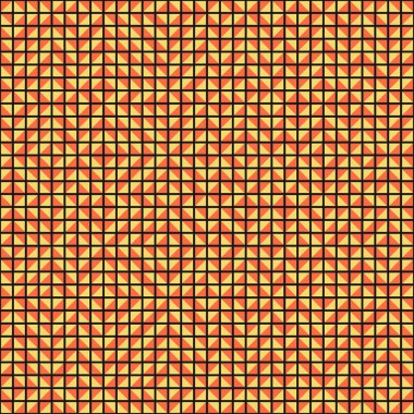 Soyut renk geometrik mozaik desen üretici hesaplama sanatı illüstrasyonu, fayans renk parçalarının taklit edilmesi