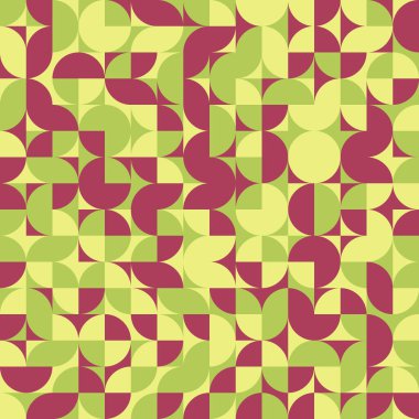 Soyut Geometrik Desen, üretken hesaplama sanatı çizimi 