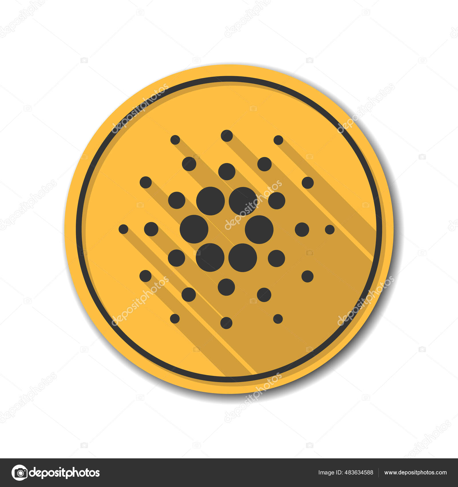 Cardano Coin Crypto Currency Blockchain Coin Cardano Ada Symbol Vector  Stock Vector by ©Yuriy_Vlasenko 483634588