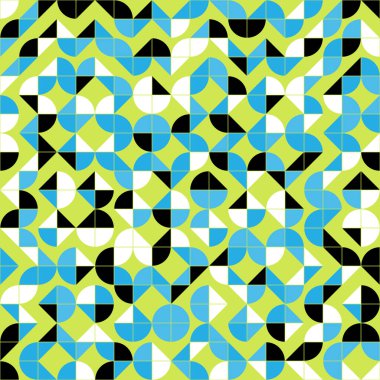 Soyut geometrik dikişsiz desen, üretken hesaplama sanatı çizimi