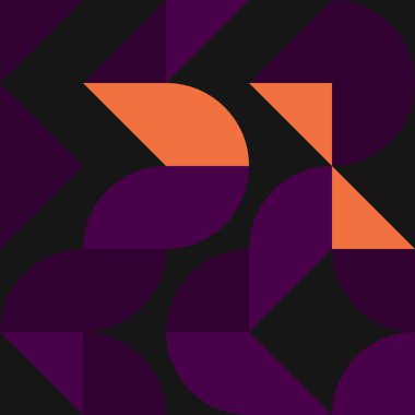 Soyut renk geometrik mozaik desen üretici hesaplama sanatı illüstrasyonu, fayans renk parçalarının taklit edilmesi