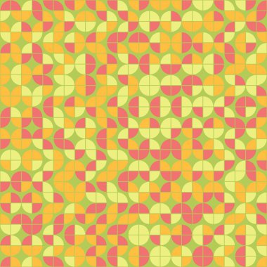 Soyut geometrik dikişsiz desen, üretken hesaplama sanatı çizimi